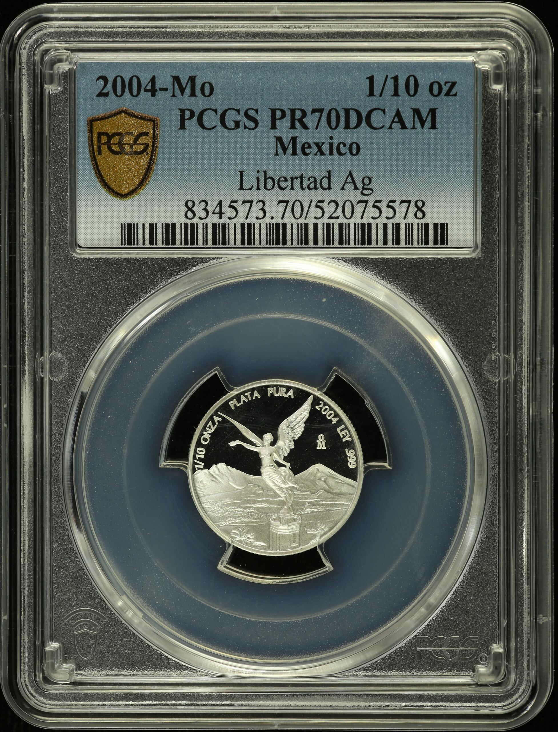 Modern Silver & Minors 1/10 Onza 2004 Mo PCGS PR70DCAM 0155124