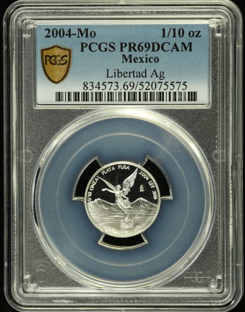 Modern Silver & Minors 1/10 Onza 2004 Mo PCGS PR69DCAM 0155125Property of World Numismatics