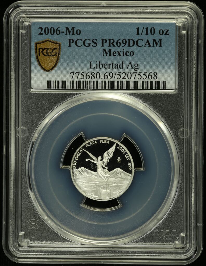 Modern Silver & Minors 1/10 Onza 2006 Mo PCGS PR69DCAM 0155127