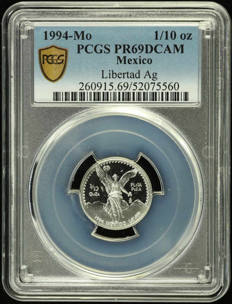 Modern Silver & Minors 1/10 Onza 1994 Mo PCGS PR69DCAM 0155130