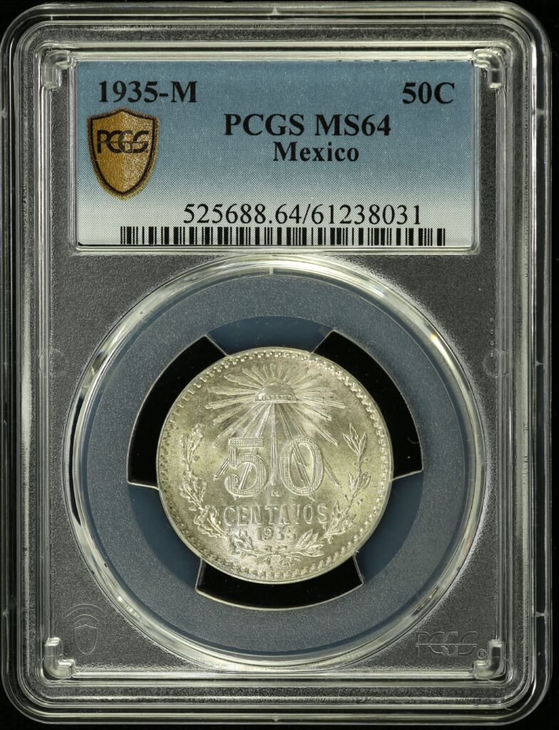 Modern Silver & Minors 50 Centavo 1935 M PCGS MS64 0154148