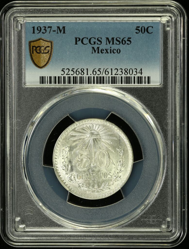 Modern Silver & Minors 50 Centavo 1937 M PCGS MS65 0154152