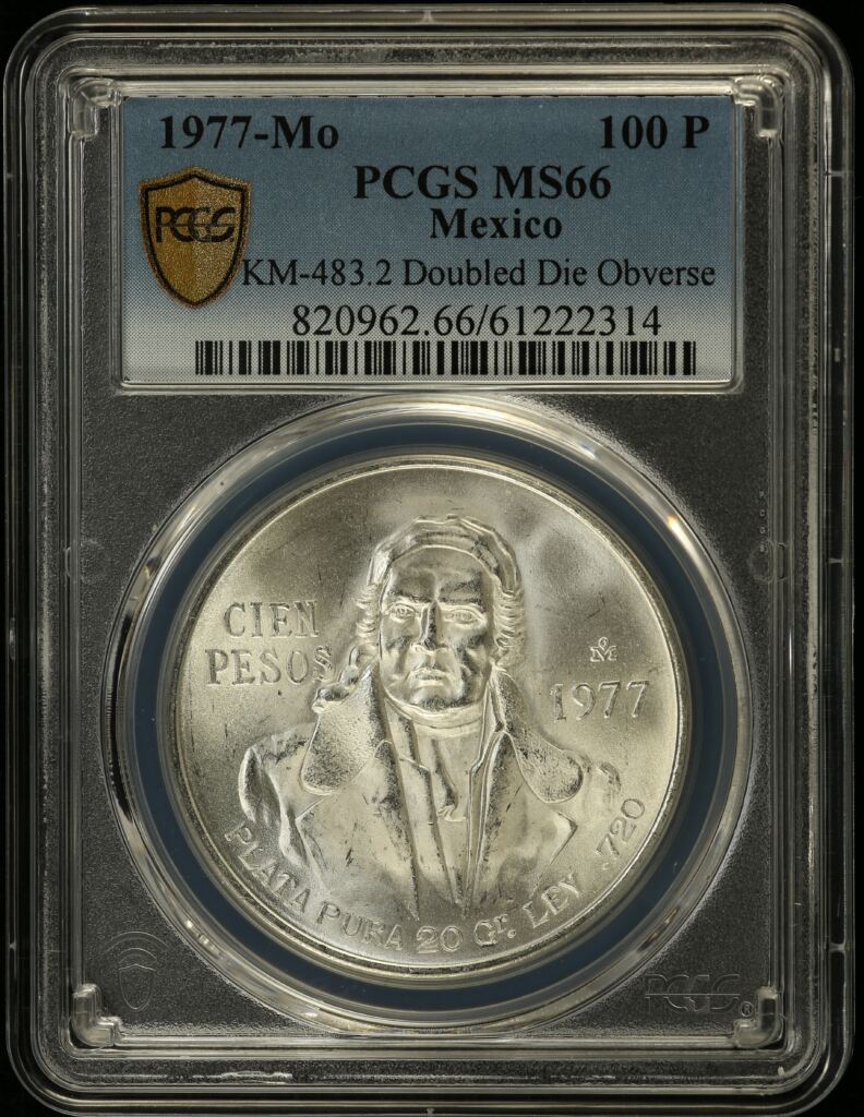 Modern Silver & Minors 100 Peso 1977 Mo KM-483.2 PCGS MS66 0153613