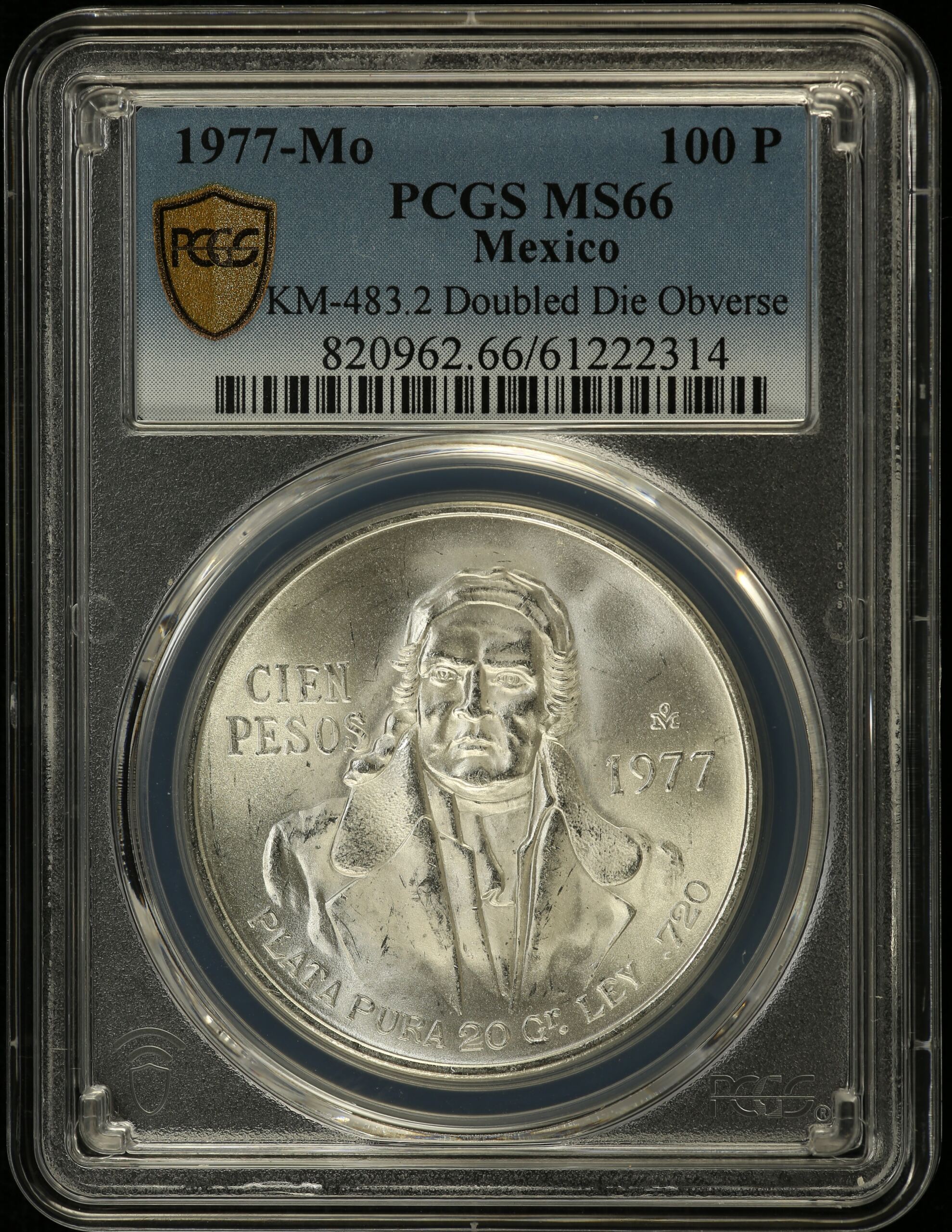 Modern Silver & Minors 100 Peso 1977 Mo KM-483.2 PCGS MS66 0153613