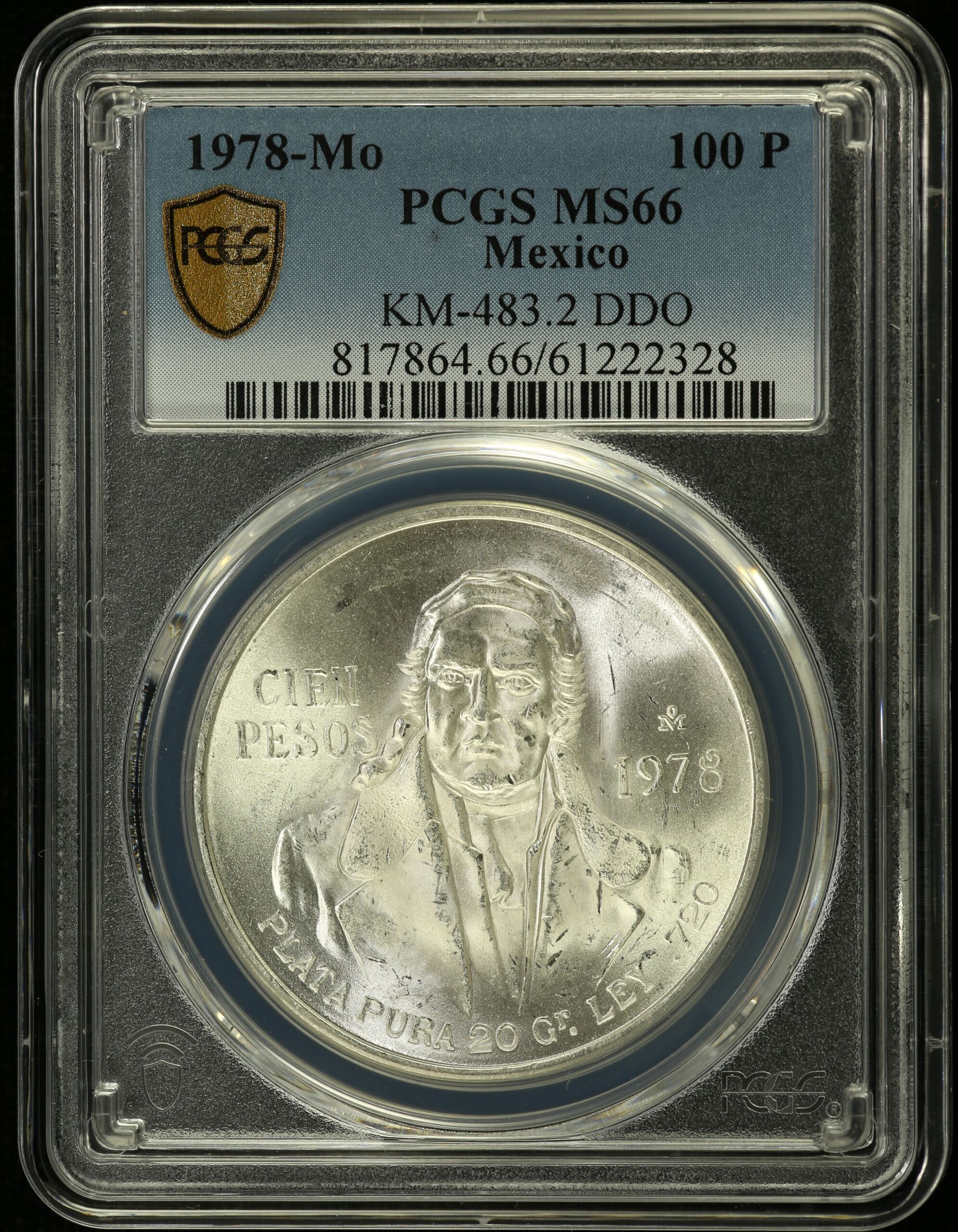 Modern Silver & Minors 100 Peso 1978 Mo KM-483.2 PCGS MS66 0153627