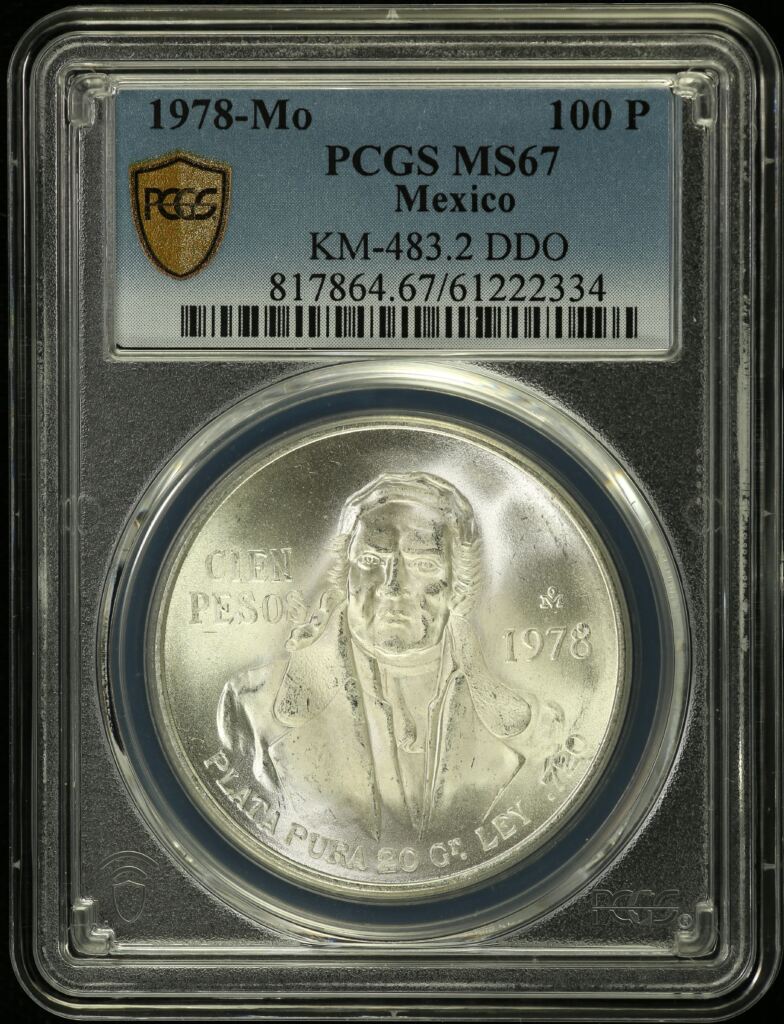 Modern Silver & Minors 100 Peso 1978 Mo KM-483.2 PCGS MS67 0153646