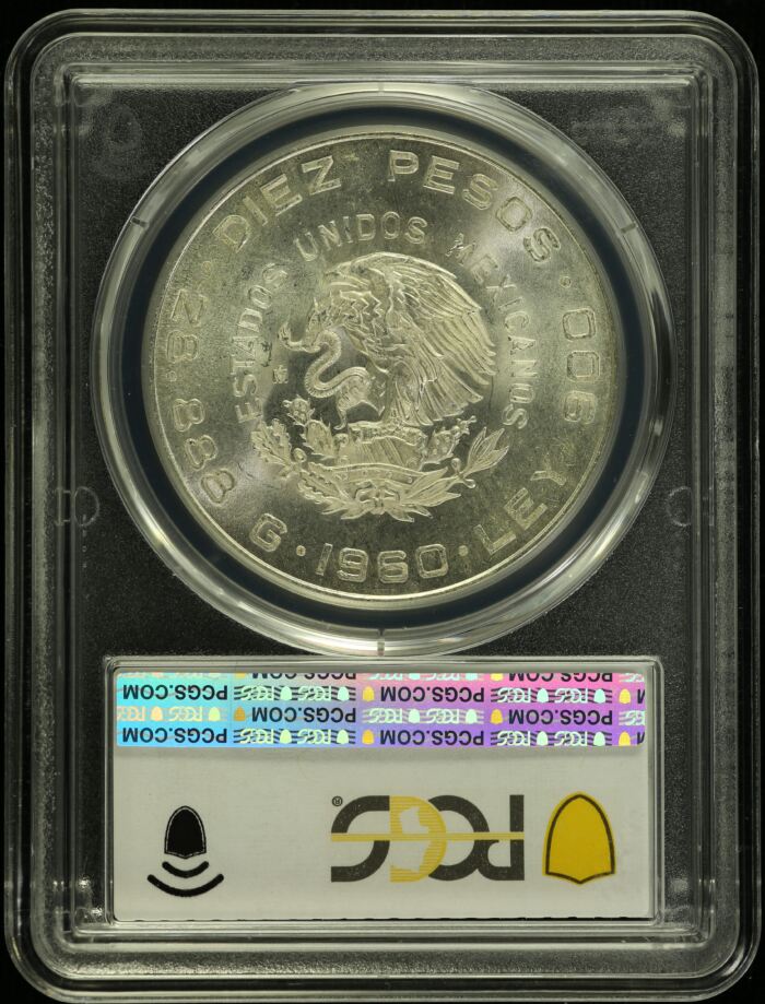 Modern Silver & Minors 10 Peso 1960 Mo KM-476 PCGS MS66 0153782Modern Silver & Minors 10 Peso 1960 Mo KM-476 PCGS MS66 0153782 - Image 2
