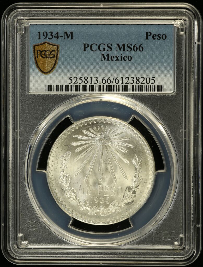 Modern Silver & Minors Peso 1934 M PCGS MS66 0153838