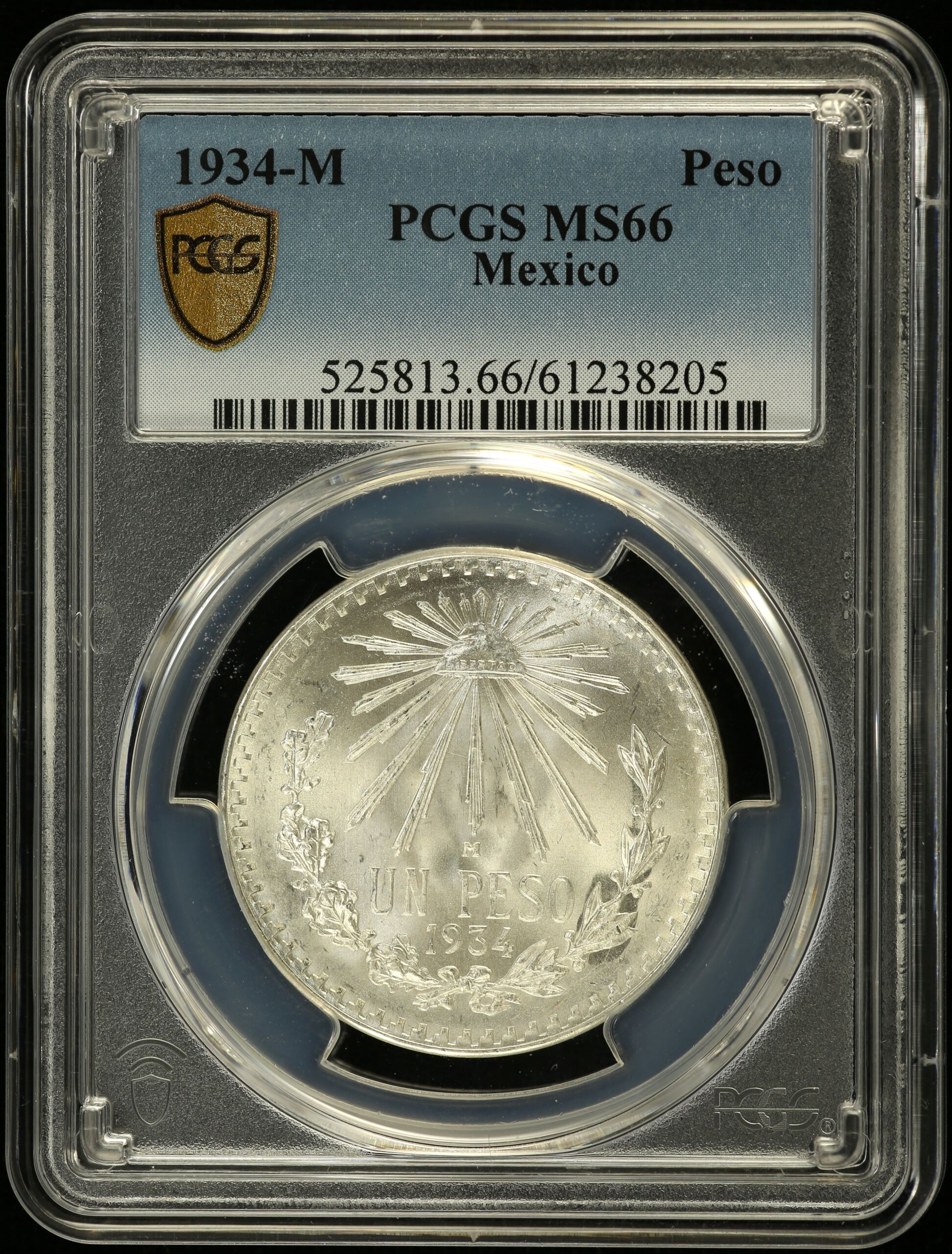 Modern Silver & Minors Peso 1934 M PCGS MS66 0153838