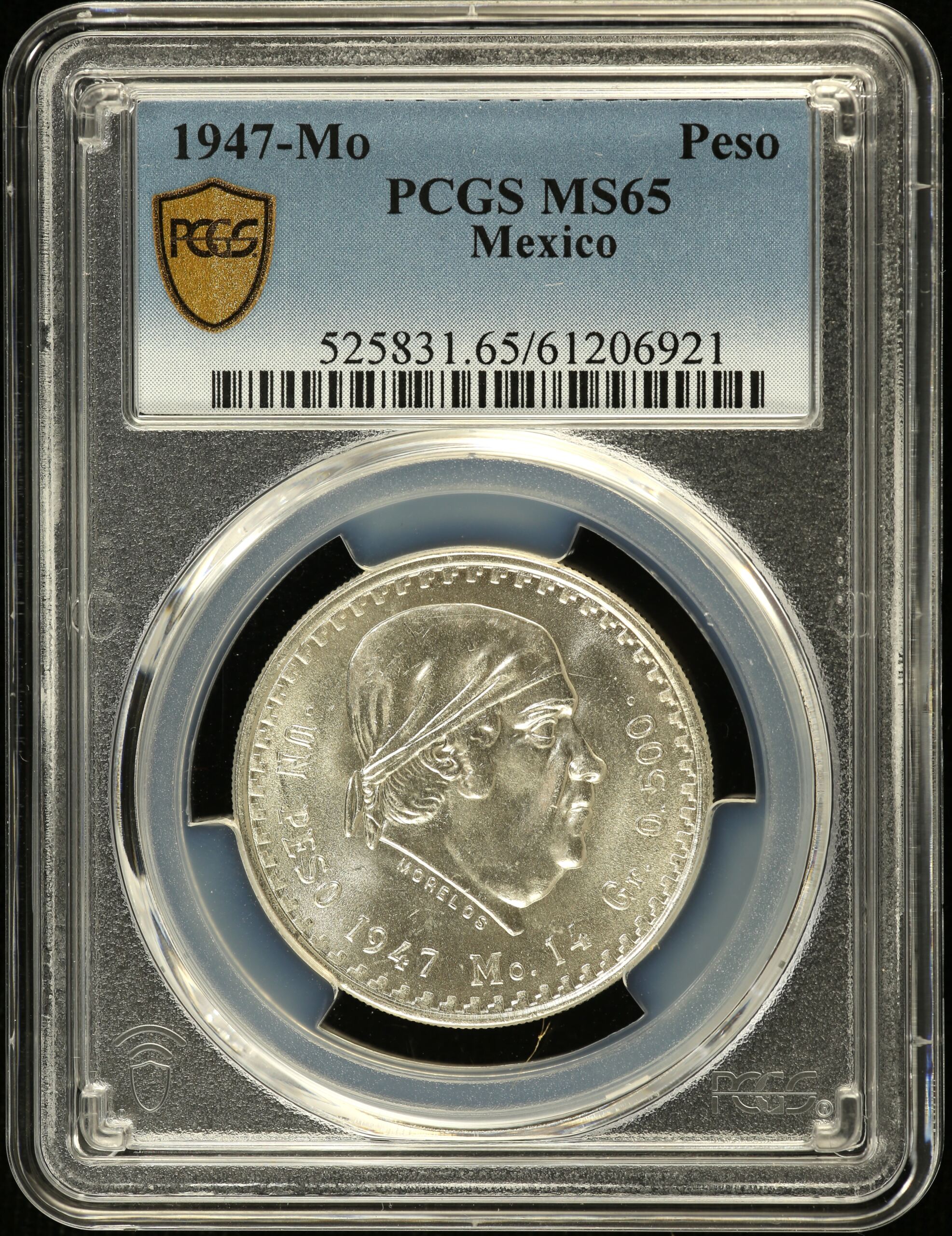 Modern Silver & Minors Peso 1947 Mo PCGS MS65 0153976