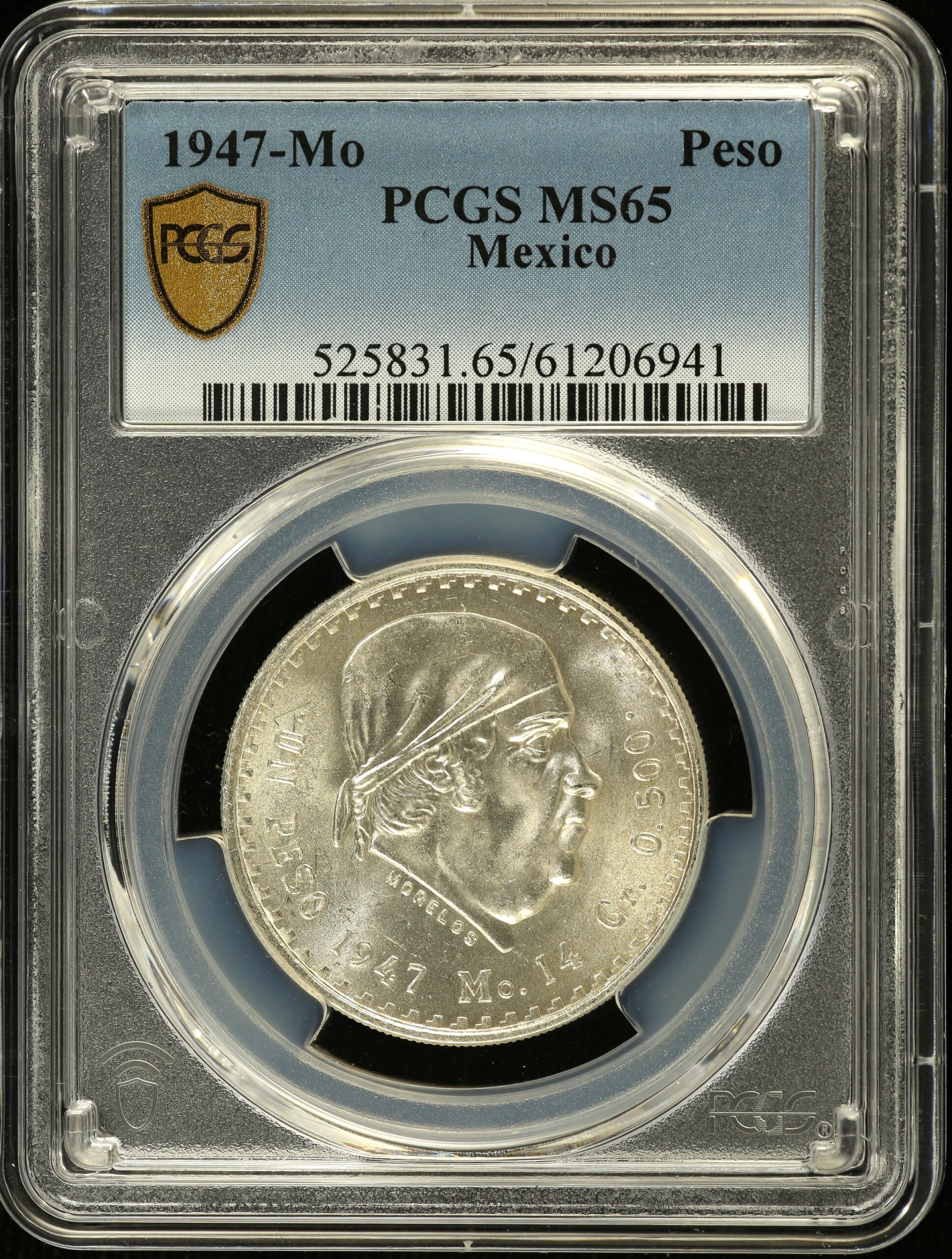Modern Silver & Minors Peso 1947 Mo PCGS MS65 0153977