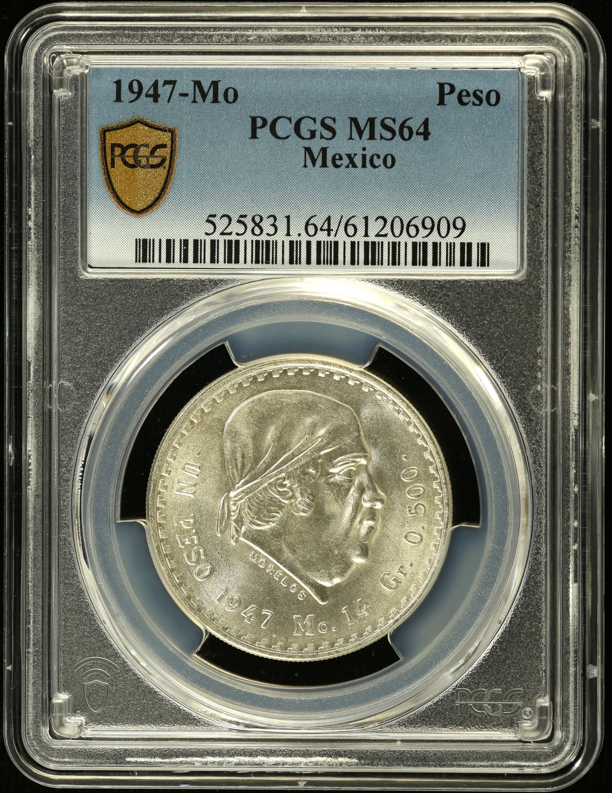 Modern Silver & Minors Peso 1947 Mo PCGS MS64 0153991