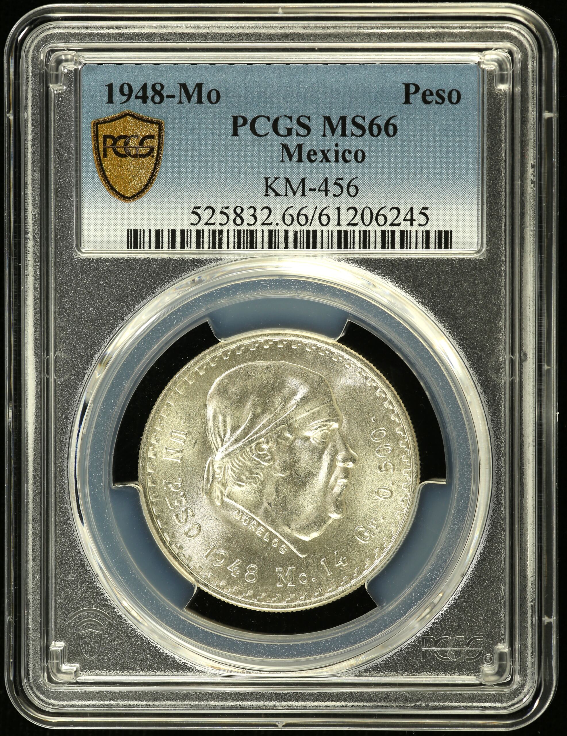 Modern Silver & Minors Peso 1948 Mo KM-456 PCGS MS66 0154076