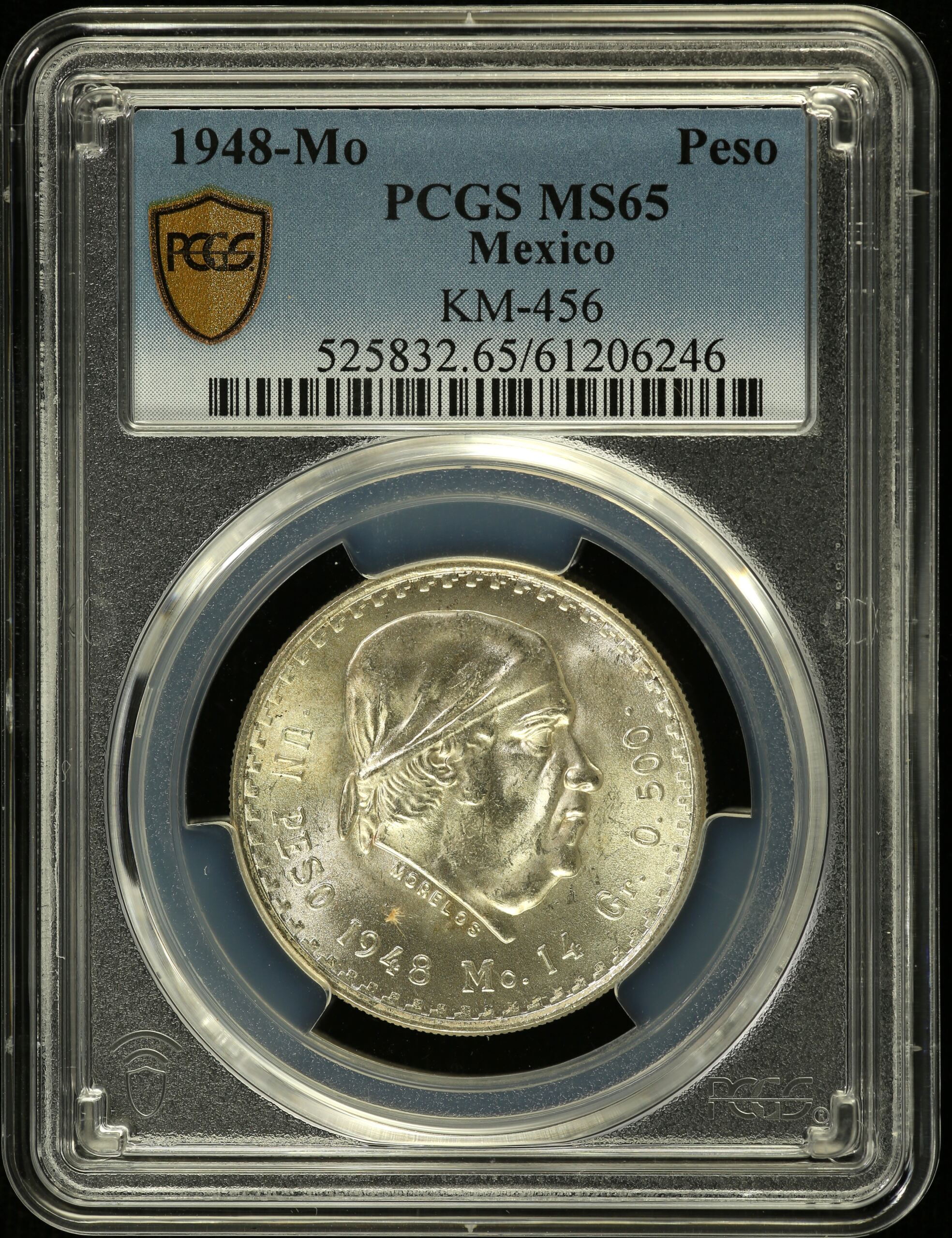 Modern Silver & Minors Peso 1948 Mo KM-456 PCGS MS65 0154081