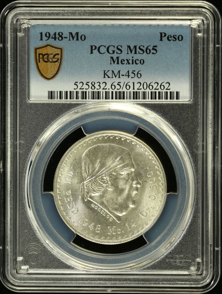 Modern Silver & Minors Peso 1948 Mo KM-456 PCGS MS65 0154082