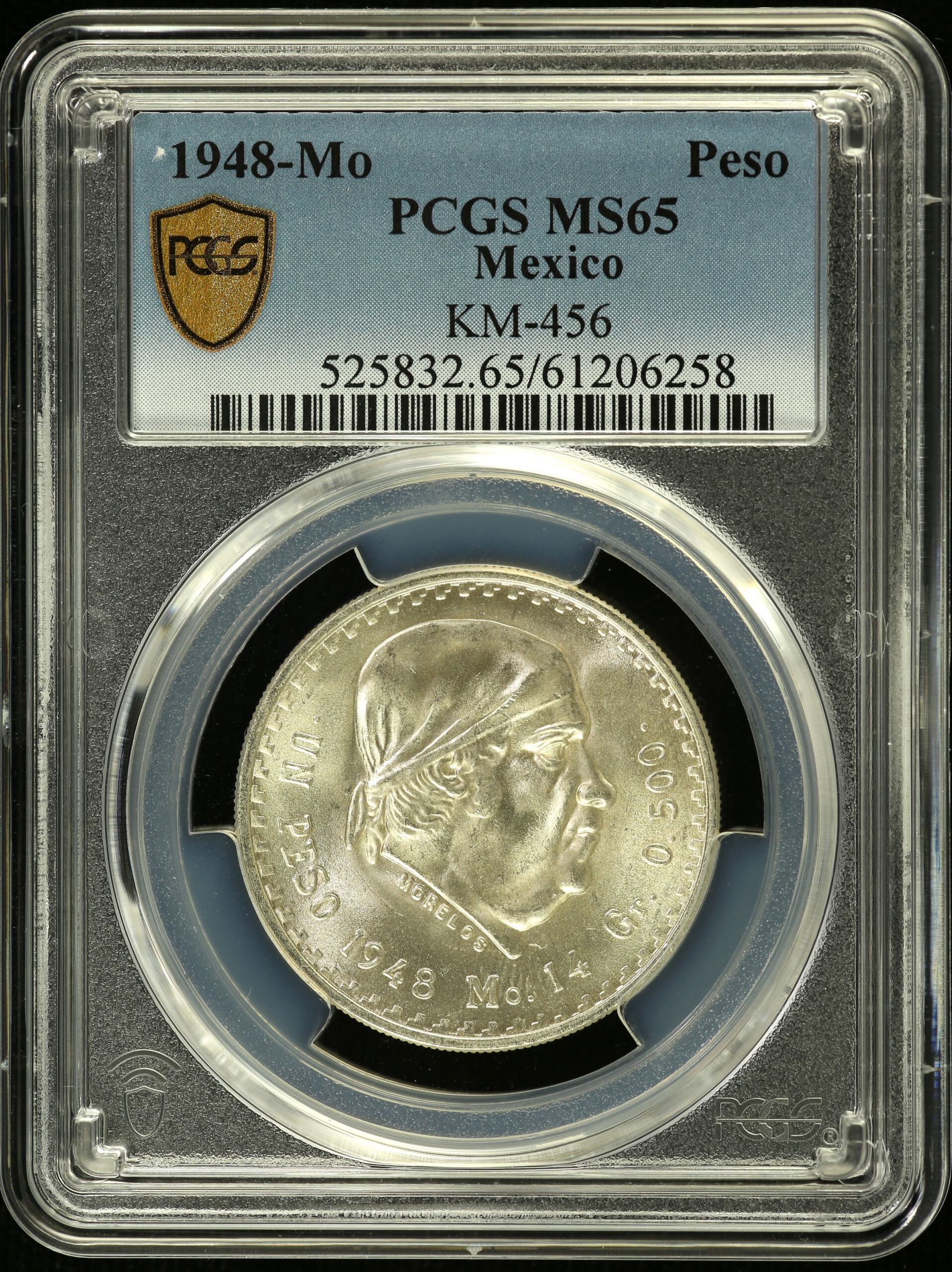 Modern Silver & Minors Peso 1948 Mo KM-456 PCGS MS65 0154083