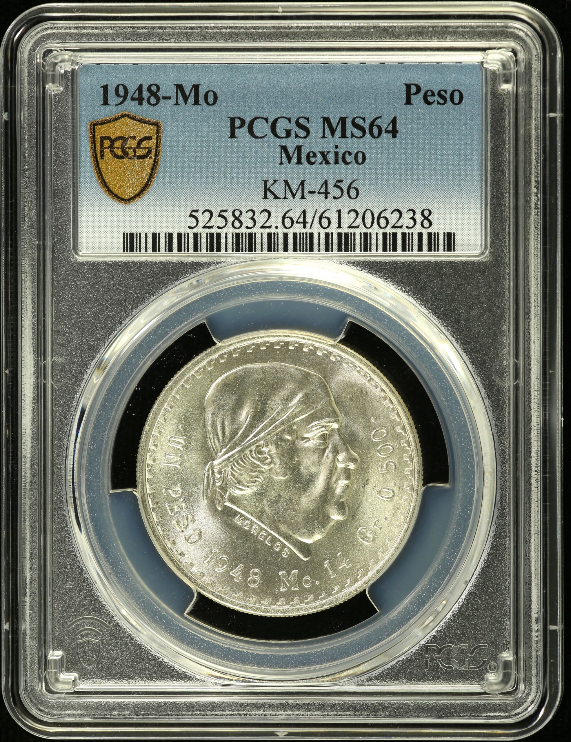 Modern Silver & Minors Peso 1948 Mo KM-456 PCGS MS65 0154106