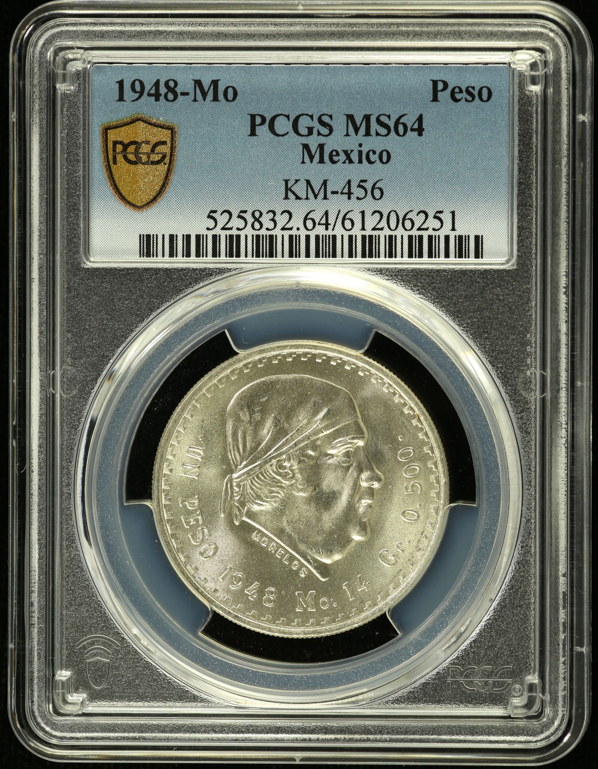 Modern Silver & Minors Peso 1948 Mo KM-456 PCGS MS65 0154109
