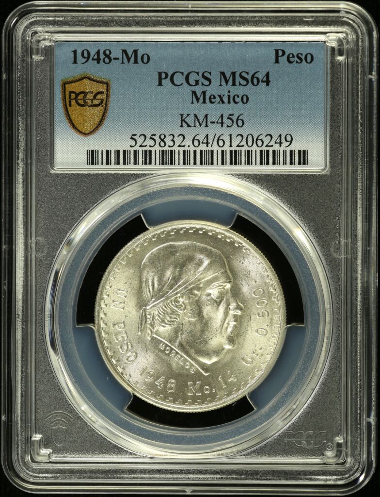 Modern Silver & Minors Peso 1948 Mo KM-456 PCGS MS65 0154110