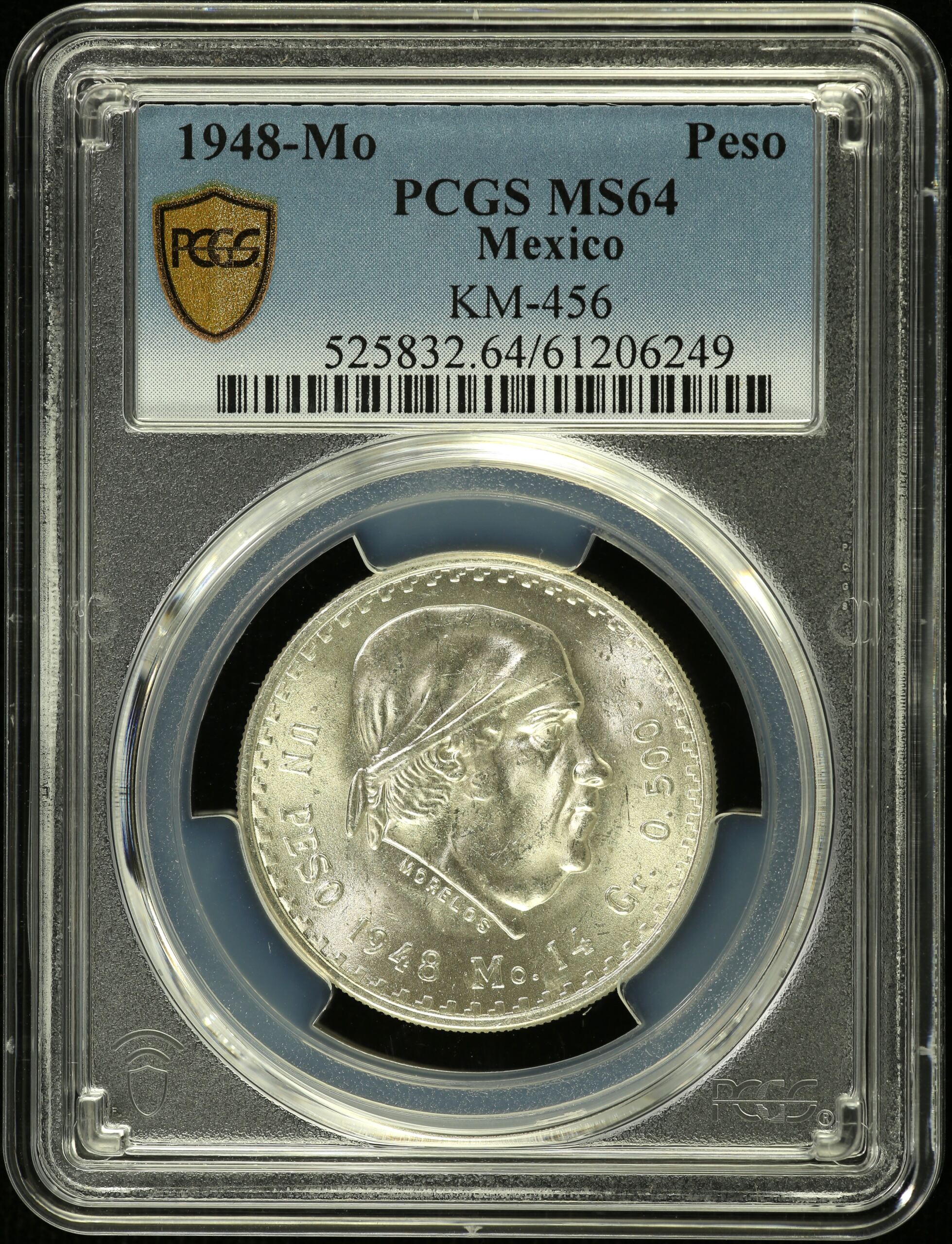 Modern Silver & Minors Peso 1948 Mo KM-456 PCGS MS65 0154110