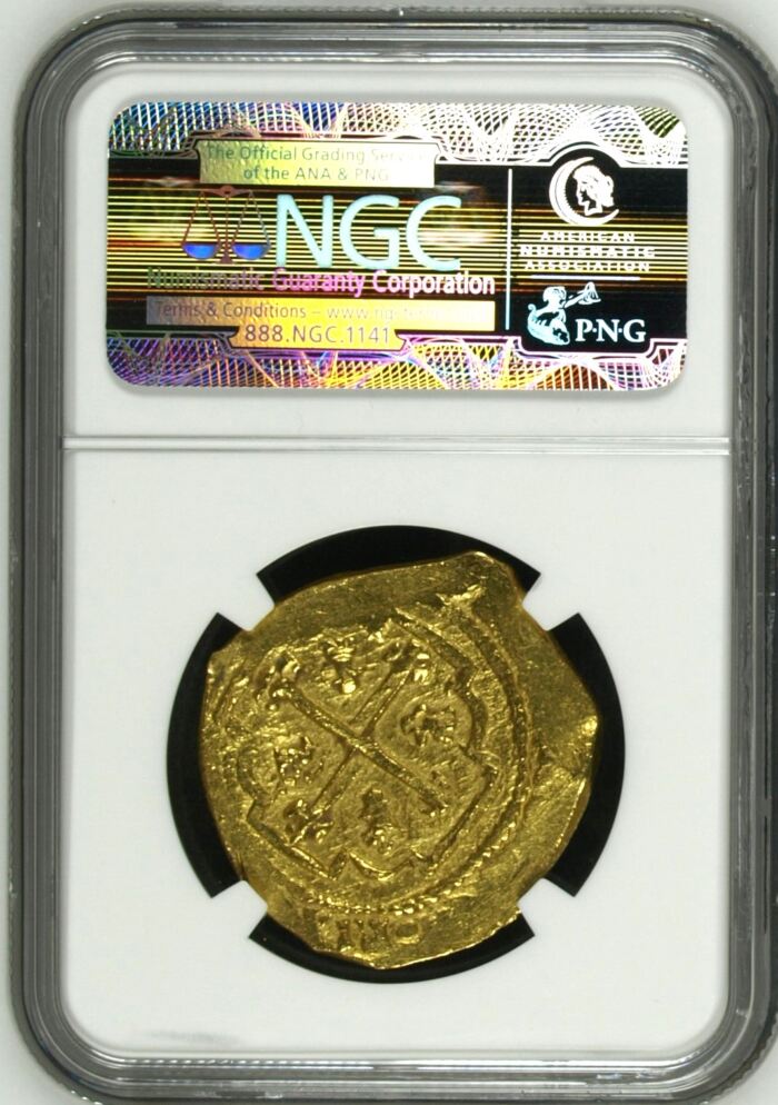 Colonial Gold 8 Escudos 1713 MXo J NGC MS62 0154329Colonial Gold 8 Escudos 1713 MXo J NGC MS62 0154329 - Image 2