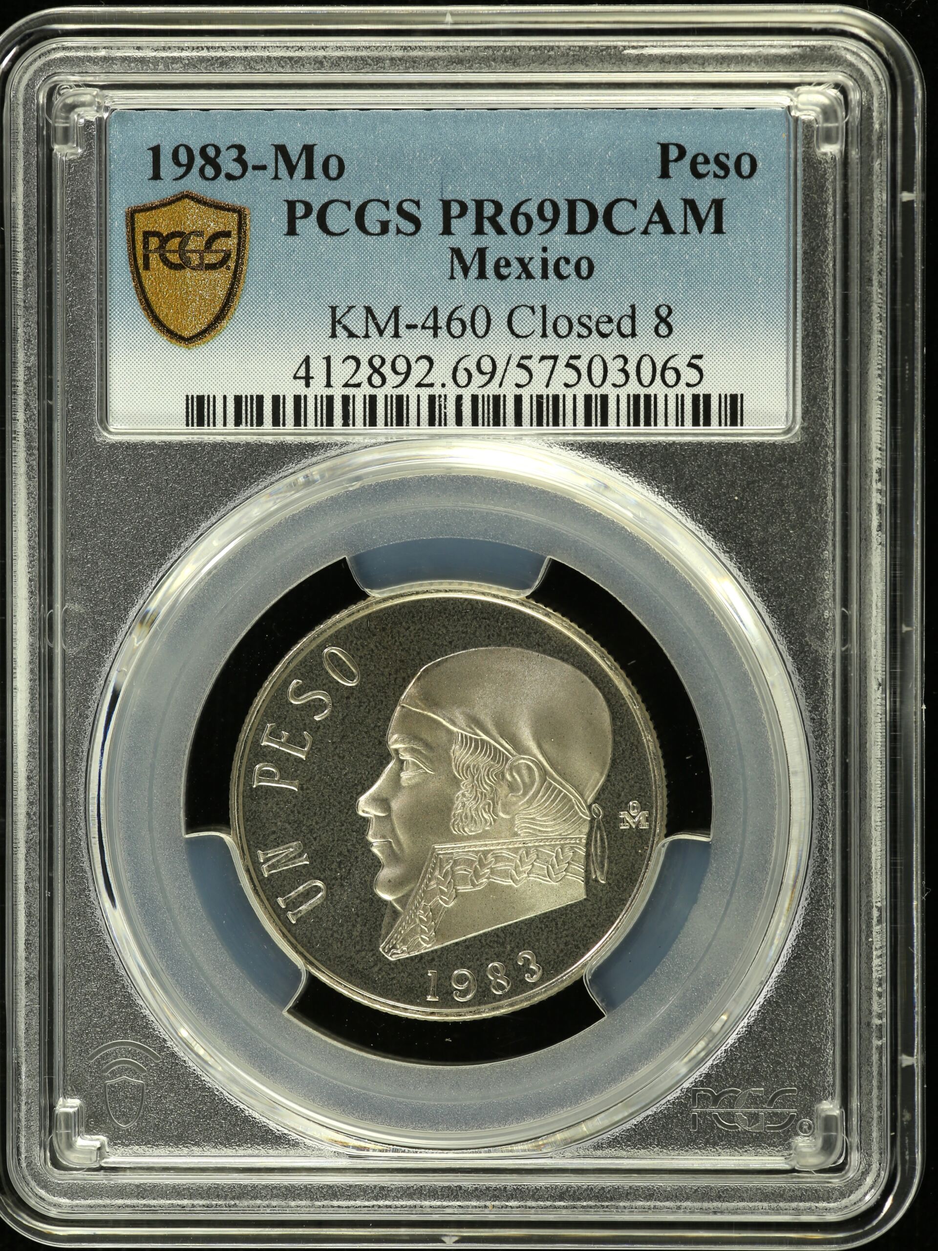 Modern Silver & Minors Peso 1983 Mo KM-460 PCGS PR69DCAM 0154348