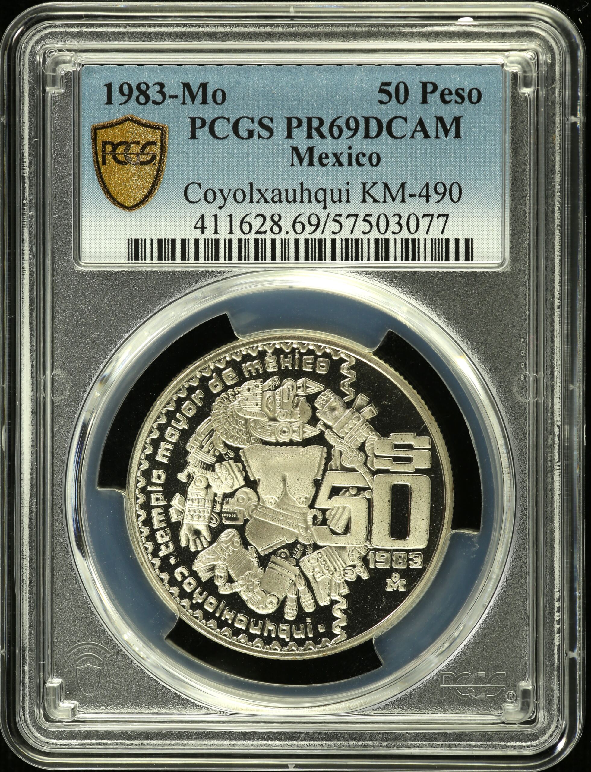 Modern Silver & Minors 50 Peso 1983 Mo KM-490 PCGS PR69DCAM 0154363