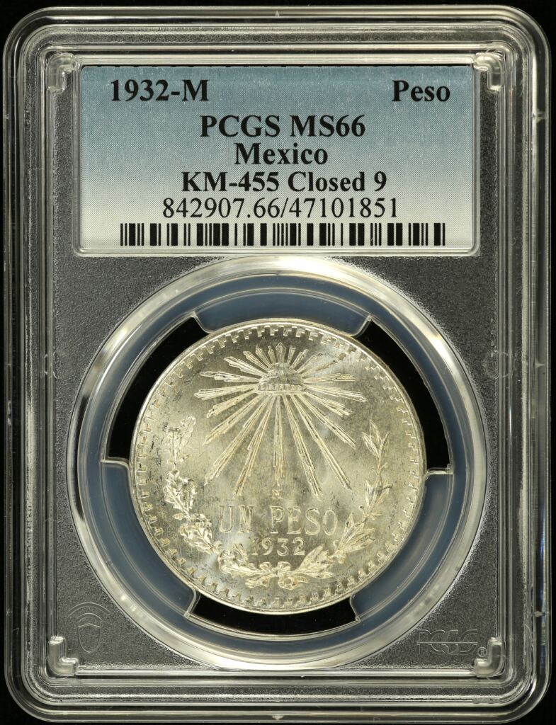 Modern Silver & Minors Peso 1932 M KM-455 PCGS MS66 0154489