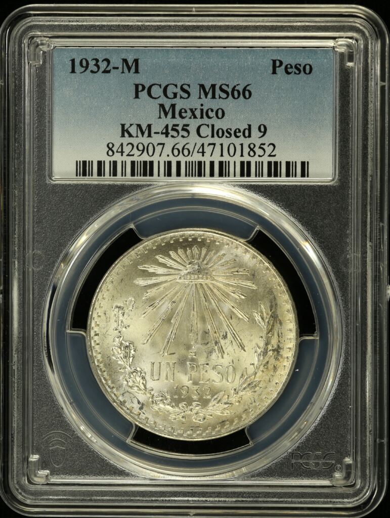 Modern Silver & Minors Peso 1932 M KM-455 PCGS MS66 0154490