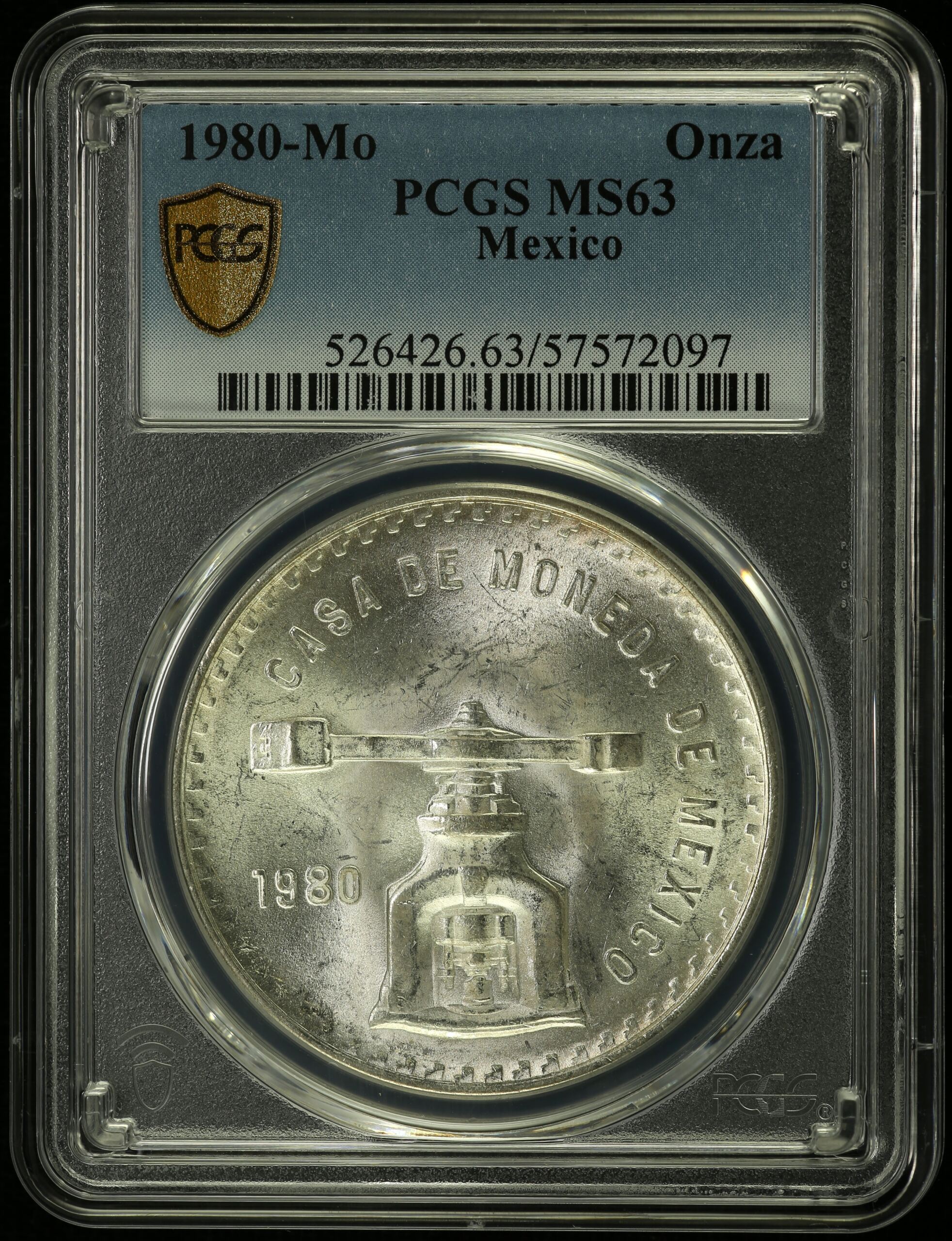 Modern Silver & Minors Onza 1980 Mo PCGS MS63 0154612