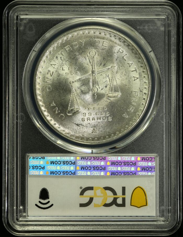 Modern Silver & Minors Onza 1980 Mo PCGS MS63 0154612Modern Silver & Minors Onza 1980 Mo PCGS MS63 0154612 - Image 2