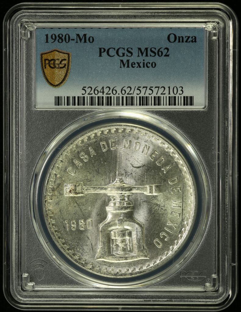 Modern Silver & Minors Onza 1980 Mo PCGS MS62 0154620