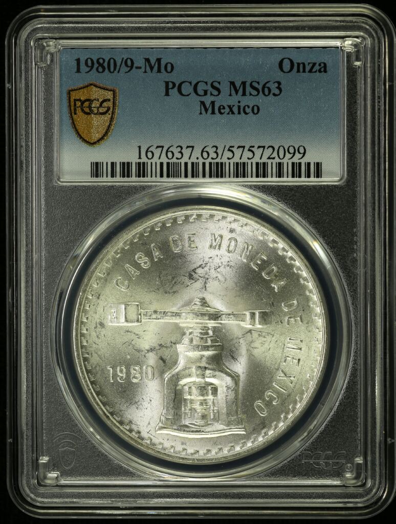 Modern Silver & Minors Onza 1980/9 Mo PCGS MS63 0154622