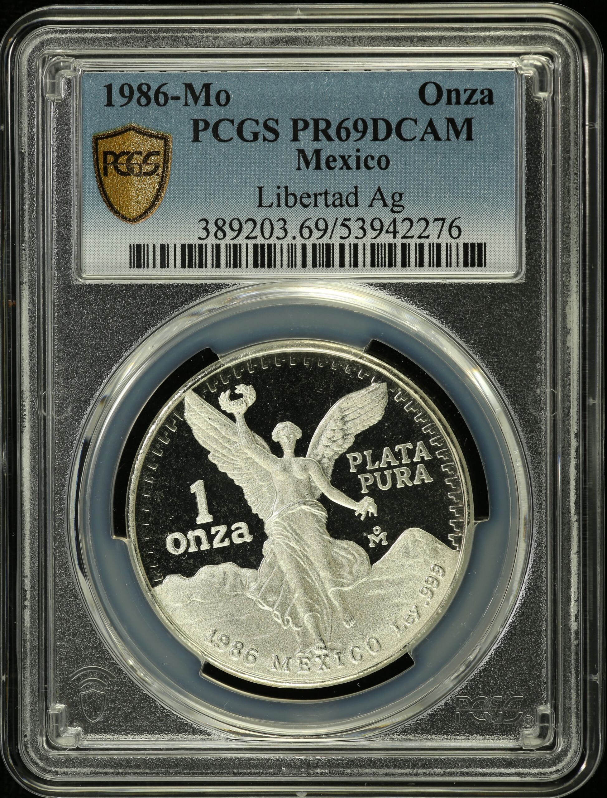 Modern Silver & Minors Onza 1986 Mo PCGS PR69DCAM 0154665