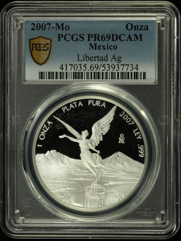 Modern Silver & Minors Onza 2007 Mo PCGS PR69DCAM 0155058Modern Silver & Minors Onza 2007 Mo PCGS PR69DCAM 0155058