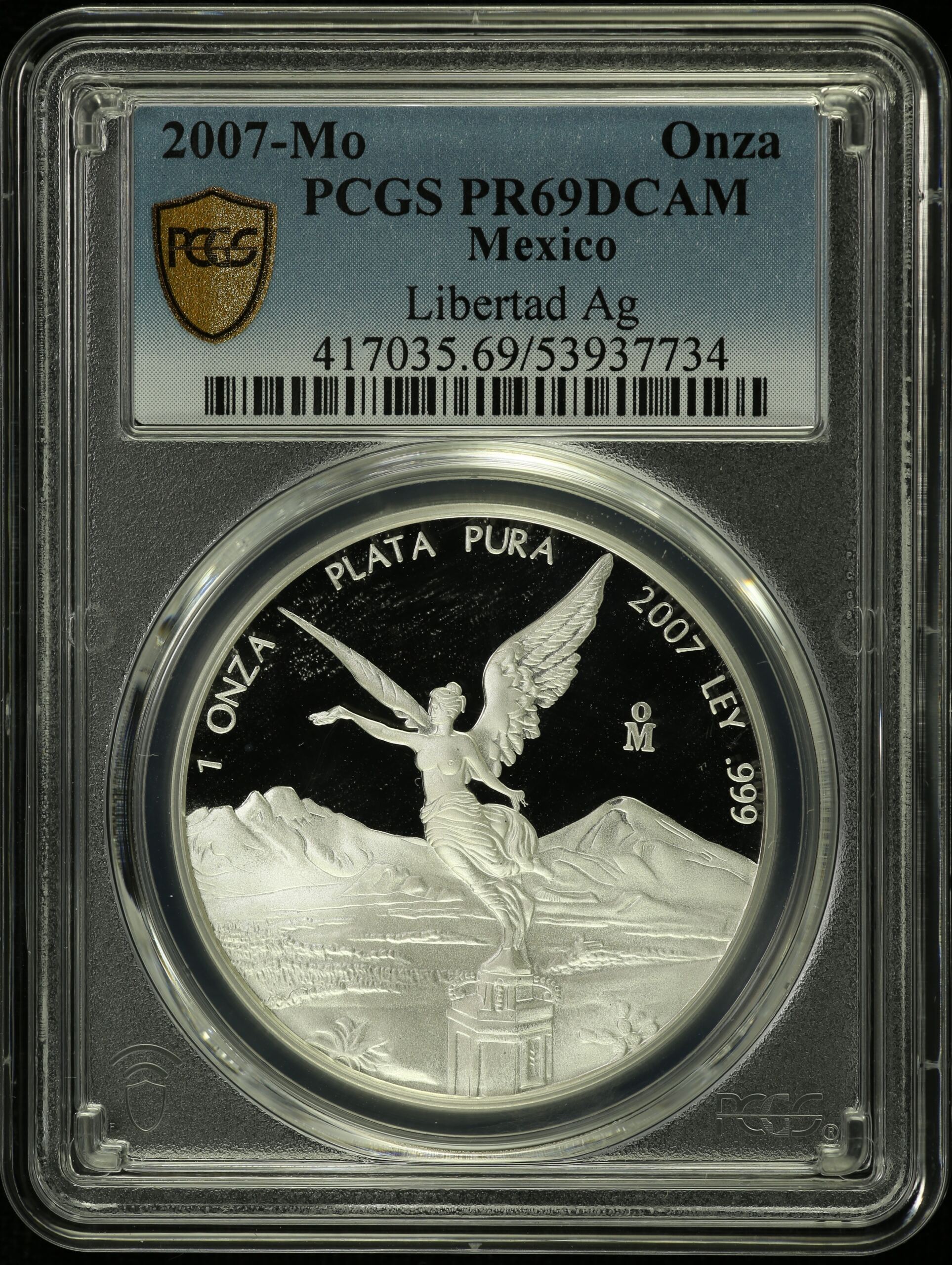 Modern Silver & Minors Onza 2007 Mo PCGS PR69DCAM 0155058
