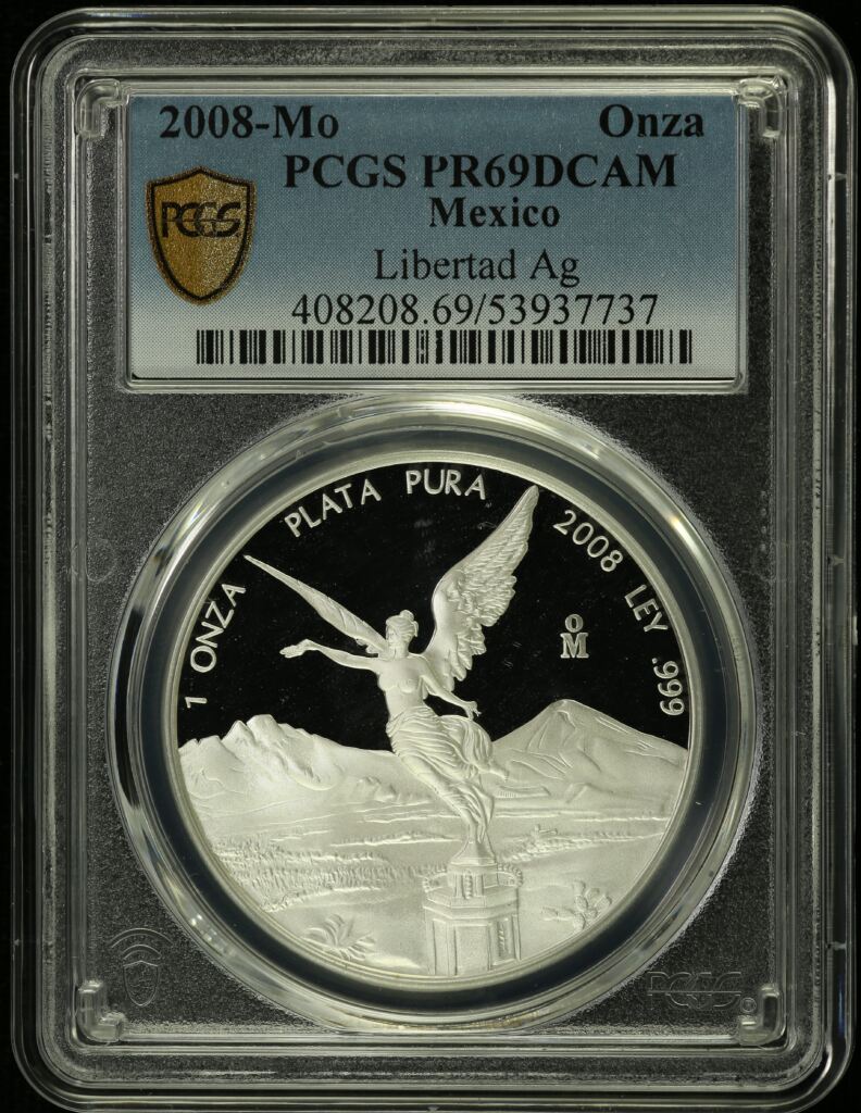 Modern Silver & Minors Onza 2008 Mo PCGS PR69DCAM 0155062Property of World Numismatics