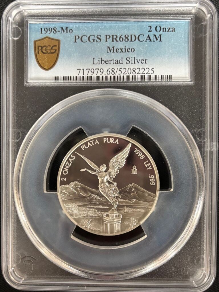 Modern Silver & Minors 2 Onza 1998 Mo PCGS PR68DCAM 0155101