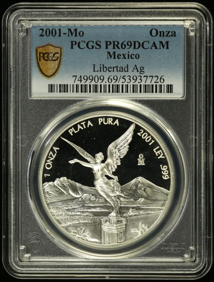 Modern Silver & Minors Onza 2001 Mo PCGS PR69DCAM 0155214Modern Silver & Minors Onza 2001 Mo PCGS PR69DCAM 0155214