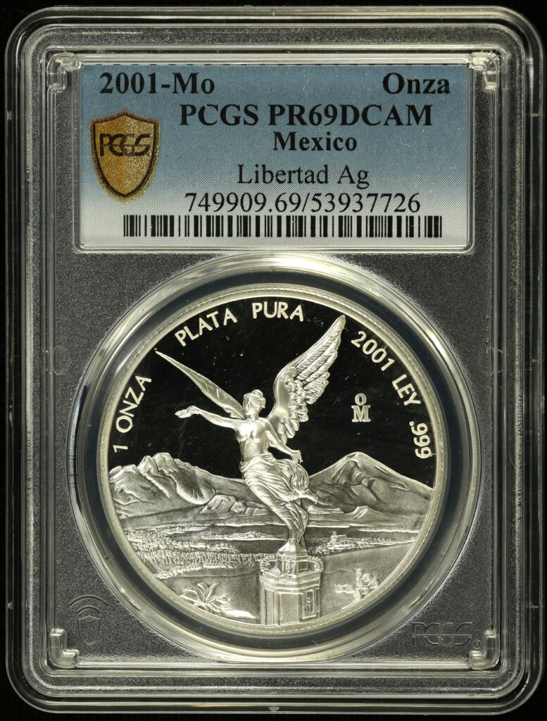Modern Silver & Minors Onza 2001 Mo PCGS PR69DCAM 0155214