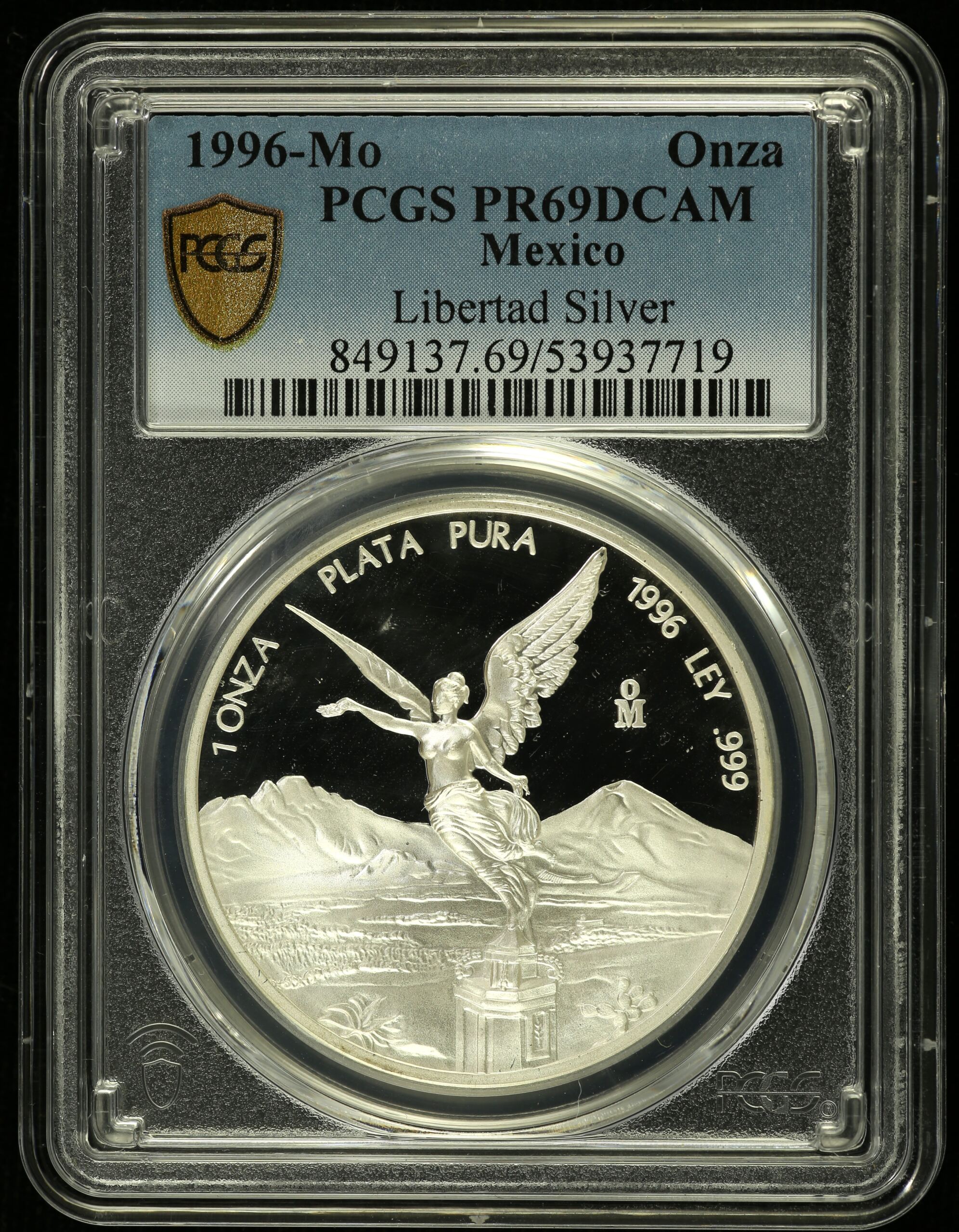 Modern Silver & Minors Onza 1996 Mo PCGS PR69DCAM 0155219