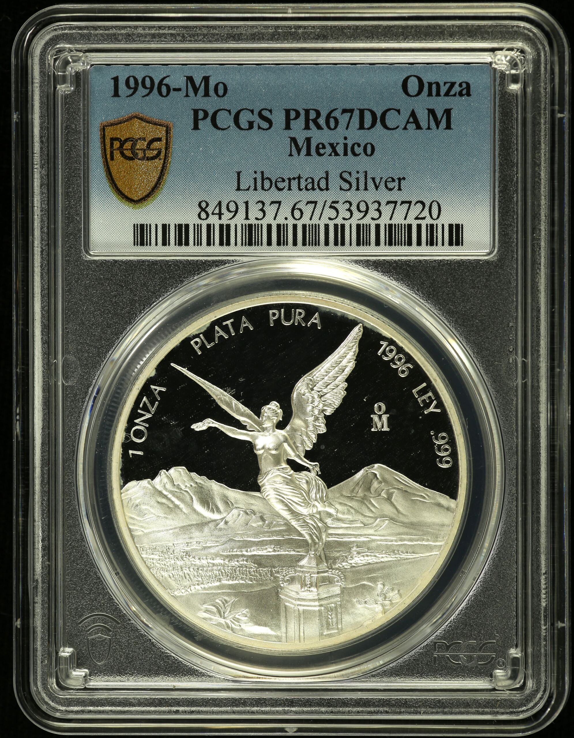 Modern Silver & Minors Onza 1996 Mo PCGS PR67DCAM 0155220