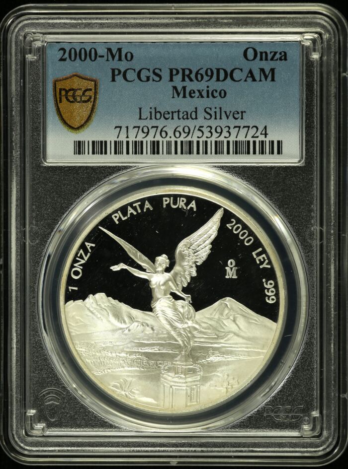 Modern Silver & Minors Onza 2000 Mo PCGS PR69DCAM 0155223Modern Silver & Minors Onza 2000 Mo PCGS PR69DCAM 0155223