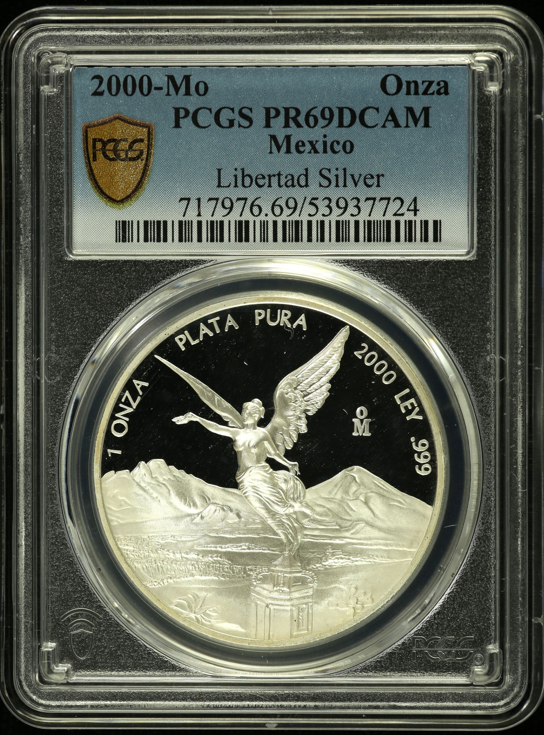 Modern Silver & Minors Onza 2000 Mo PCGS PR69DCAM 0155223