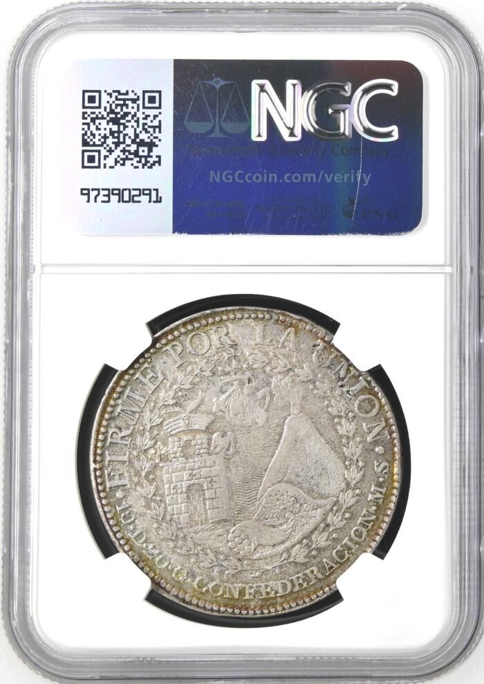 Peru 8 Reales 1838 Cuzco MS NGC AU55 0155240Peru 8 Reales 1838 Cuzco MS NGC AU55 0155240 - Image 2