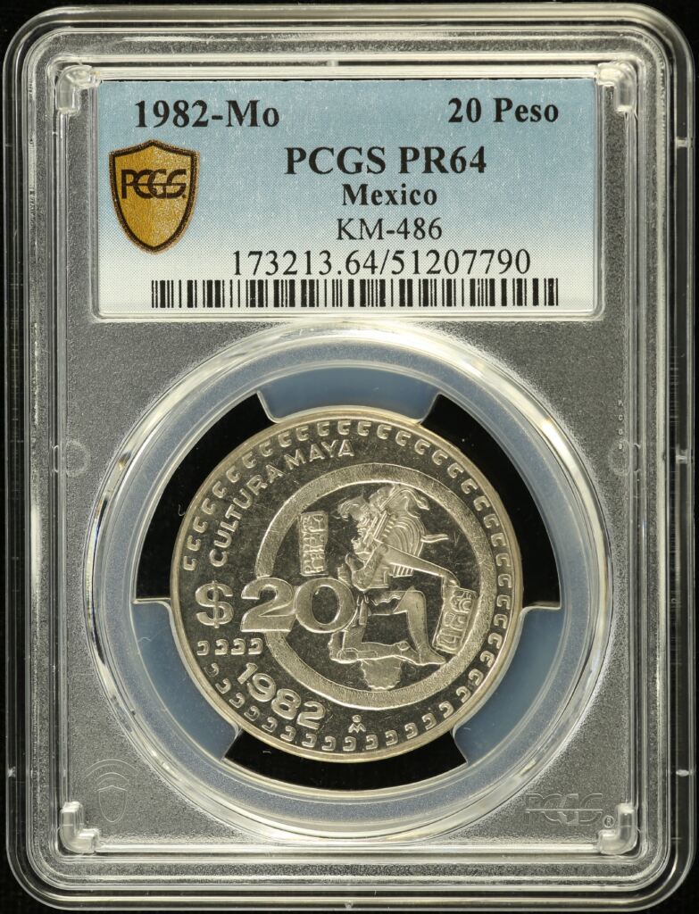 20 Peso  Mexican Coins  Modern Silver & Minors Modern Silver & Minors 20 Peso 1982 Mo KM-486 PCGS PR64 0155160 Modern Silver & Minors 20 Peso 1982 Mo KM-486 PCGS PR64 0155160