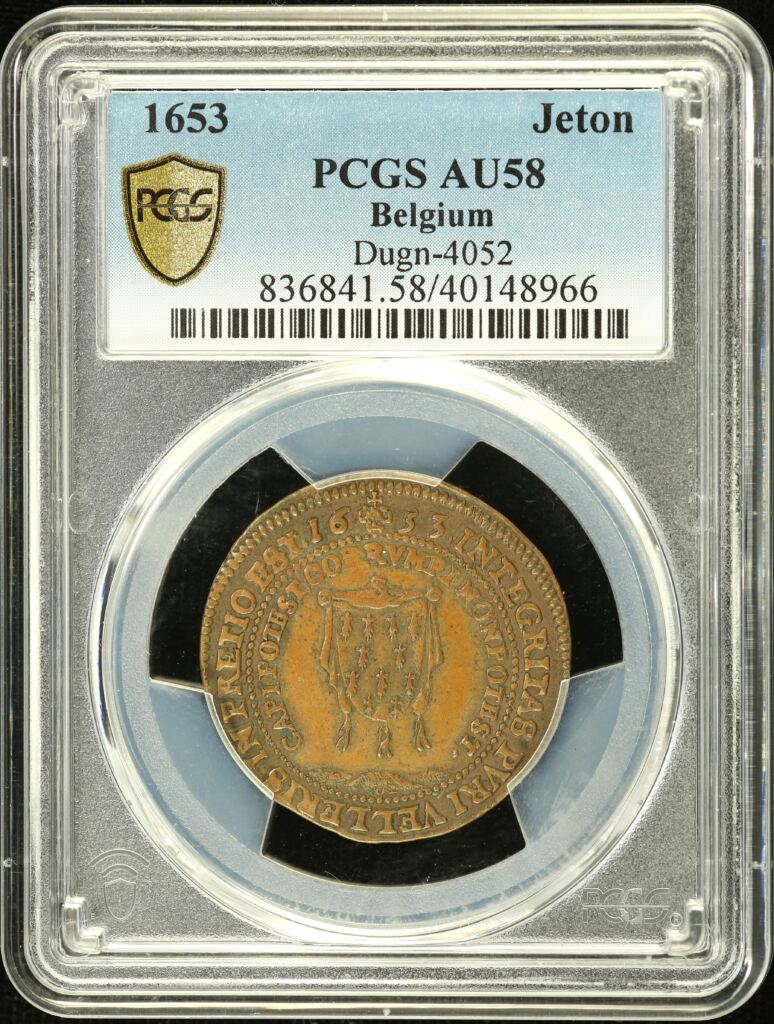 Belgium Jeton 1653 Dugn-4052 PCGS AU58 0155164