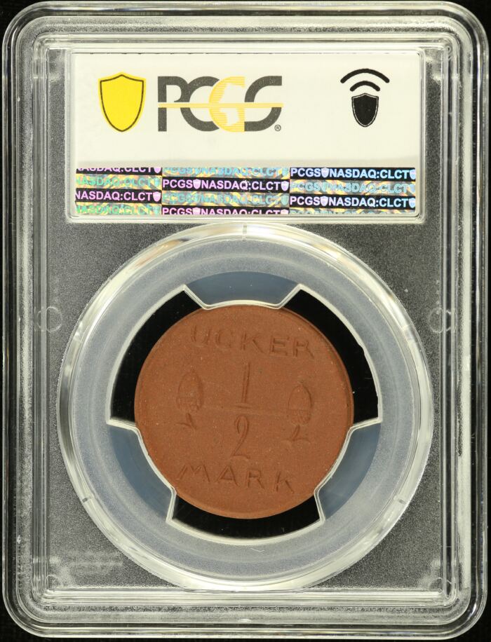 Germany 1/2 Mark 1921 Weimar Republic PCGS MS66 0155166Germany 1/2 Mark 1921 Weimar Republic PCGS MS66 0155166 - Image 2