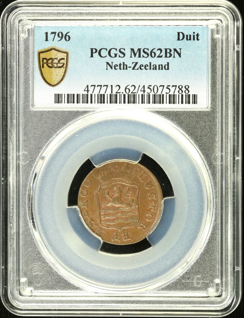 Netherlands Duit 1796 Zeeland PCGS MS62BN 0155168