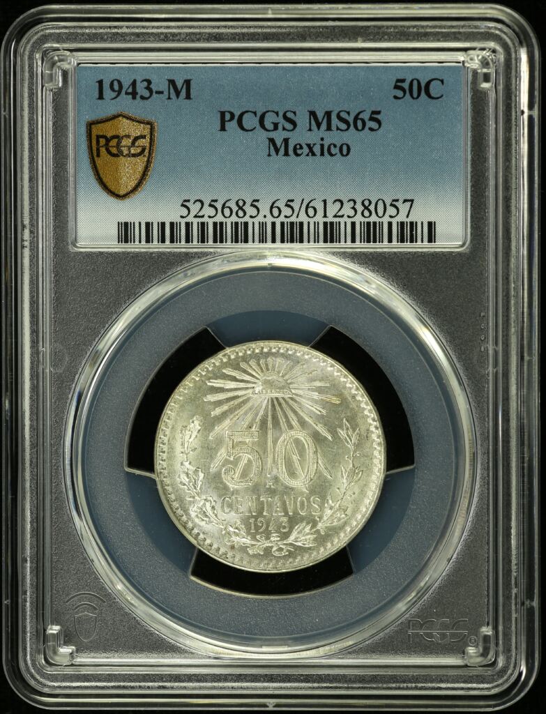 Modern Silver & Minors 50 Centavo 1943 M PCGS MS65 0154169